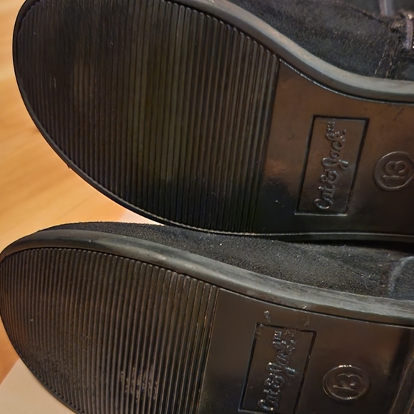 Cat & Jack Girls Black Microsuede Tall Boots sz 13 - Picture 5 of 5